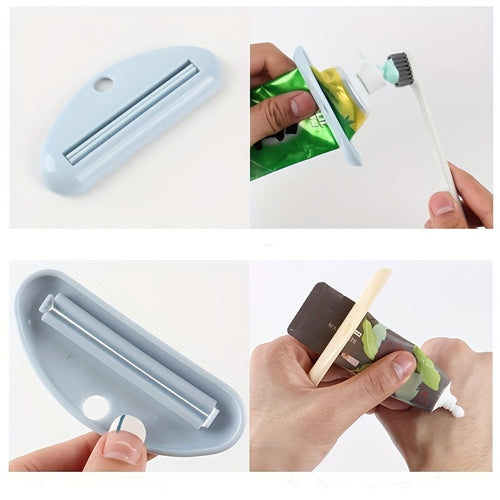 1/2pcs Random Color Plastic Easy-Squeeze Manual Toothpaste Dispenser • Lightweight • No Power Needed • Ideal Bathroom Organization Tool