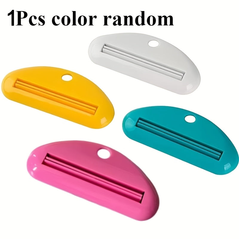 1/2pcs Random Color Plastic Easy-Squeeze Manual Toothpaste Dispenser • Lightweight • No Power Needed • Ideal Bathroom Organization Tool