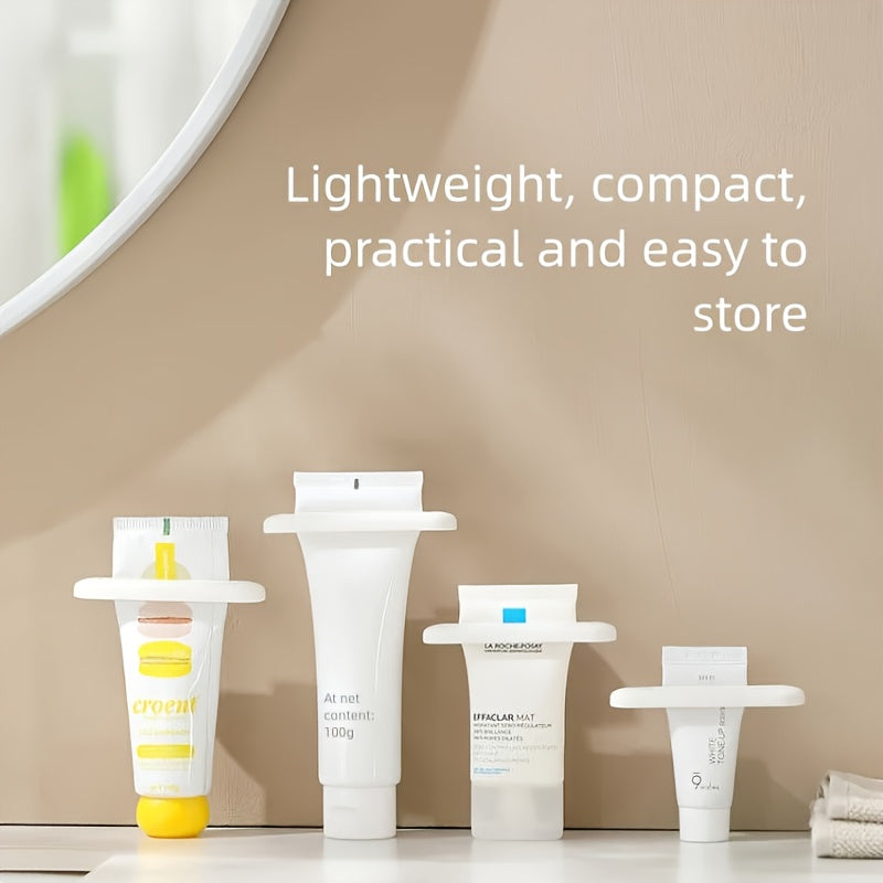 4pcs of Toothpaste Squeezing, Lazy Facial Cleanser, Creative Hand Cream Squeezing and Pressing Device, Manual Pressing Sample, Magic Tool Clip
